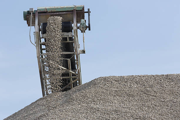 Stockpile of construction aggregates
